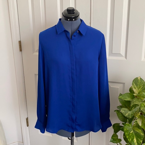 H&M Tops - H&M Royal Blue Button Down Blouse
